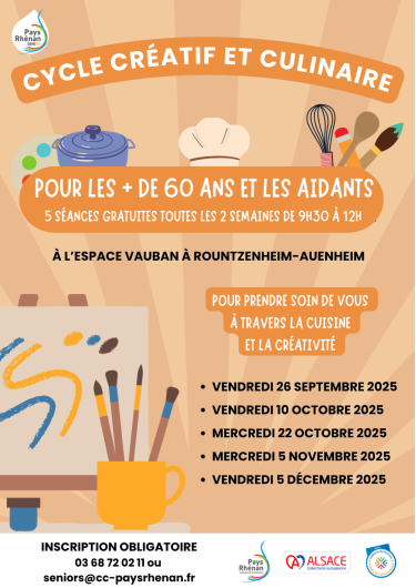 Affiche ateliers créatifs et culinaires