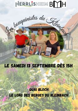 Les Bouquinistes du Kleinbach, vente de livres d'occasion samedi 13 septembre à 15h Quai Bloch Herrlisheim